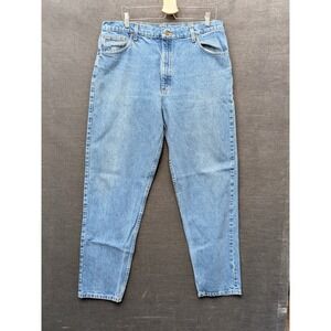 Y2K Carhartt B17DST Tapered Leg Blue Denim Jeans 100% Cotton Mens 38x34 Vintage
